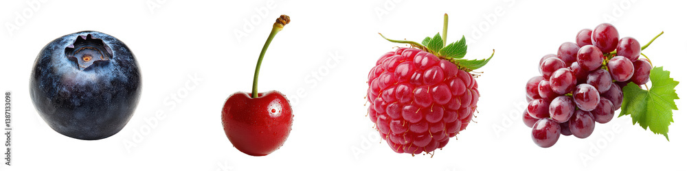 Fresh blueberry, cherry, raspberry and red grapes. Fresh blueberry, cherry, raspberry and red grapes.