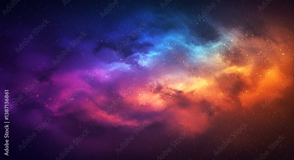 Fototapeta premium Cosmic Canvas: Nebula Dreamscape AI Generated