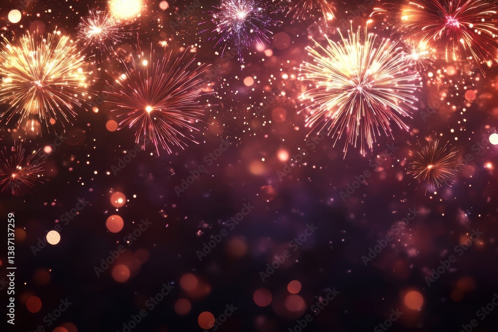 Obraz premium Fireworks in the night sky