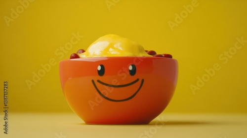 A warm bowl of chili with beans, cheese, and sour cream. Featuring comfort and heartiness