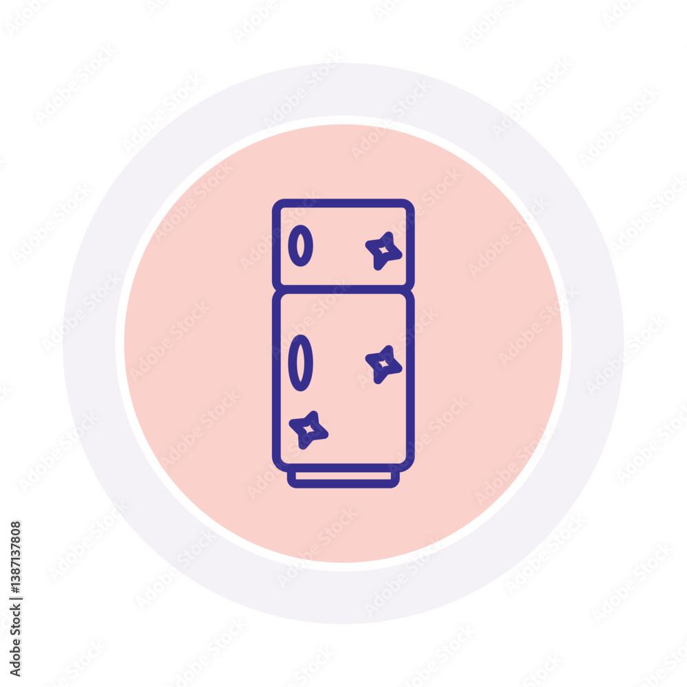 Obraz premium Refrigerator Cleaning vector, pixel perfect, illustrator file 