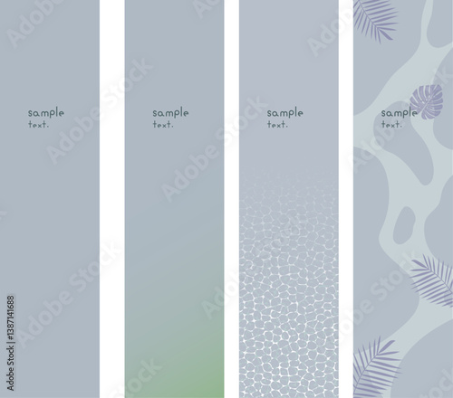 Set of abstract vector banner with triangle background. Template for design. summer design.