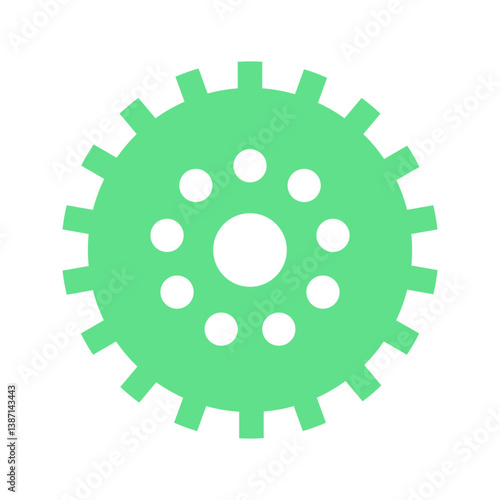 Gear shape icon. Vector sign. Engineering symbol