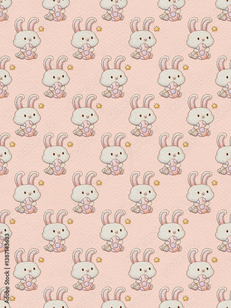 Obraz premium bunny seamless pattern background Repeating Pattern