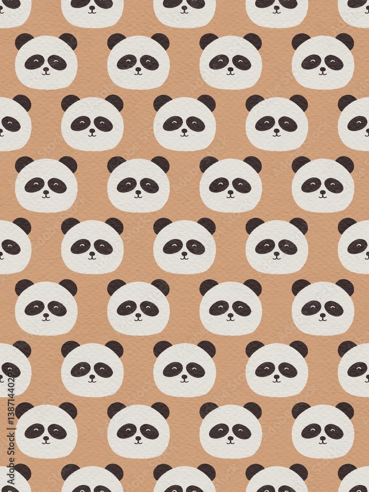 Fototapeta premium panda seamless pattern background Repeating Pattern