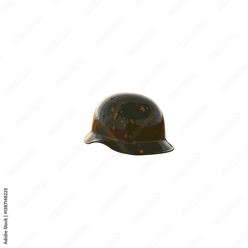 Fototapeta premium Military helmet on a white background 