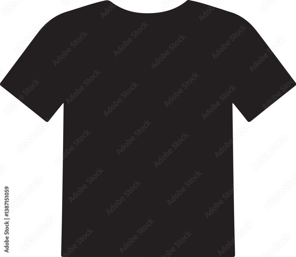 Black tshirt silhouette isolated on white background. T shirt icon vector illustration design. Black tshirt silhouette isolated on white background. T shirt icon vector illustration design.