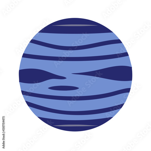 Blue gas planet with stripe texture icon