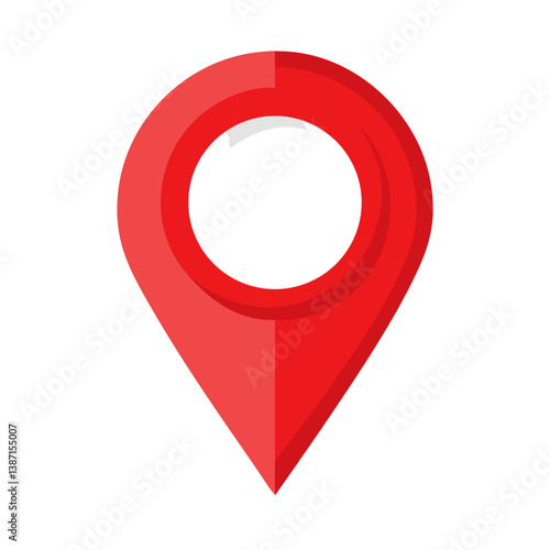 Free Download Red location pin icon in flat design - GFXLoad