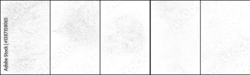 Obraz na płótnie Distressed paper background. Grain noise. Dust effect overlay. Sand texture. Snow pattern. Black ink splash. Grainy isolated on white. Collection vector illustration, EPS 10. w salonie