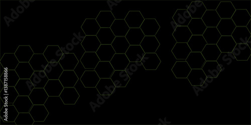 Abstract pattern with hexago black and gray  line paper background eometric mesh cell texture. modern futuristic  vector illustration geometry science and technology cover  