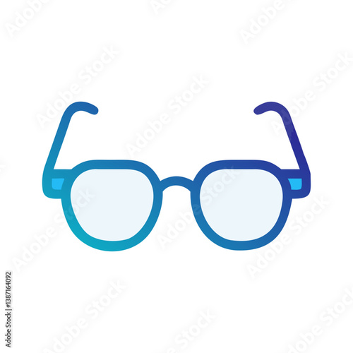 Glasses Icon Representing Vision or Reading Icon Design