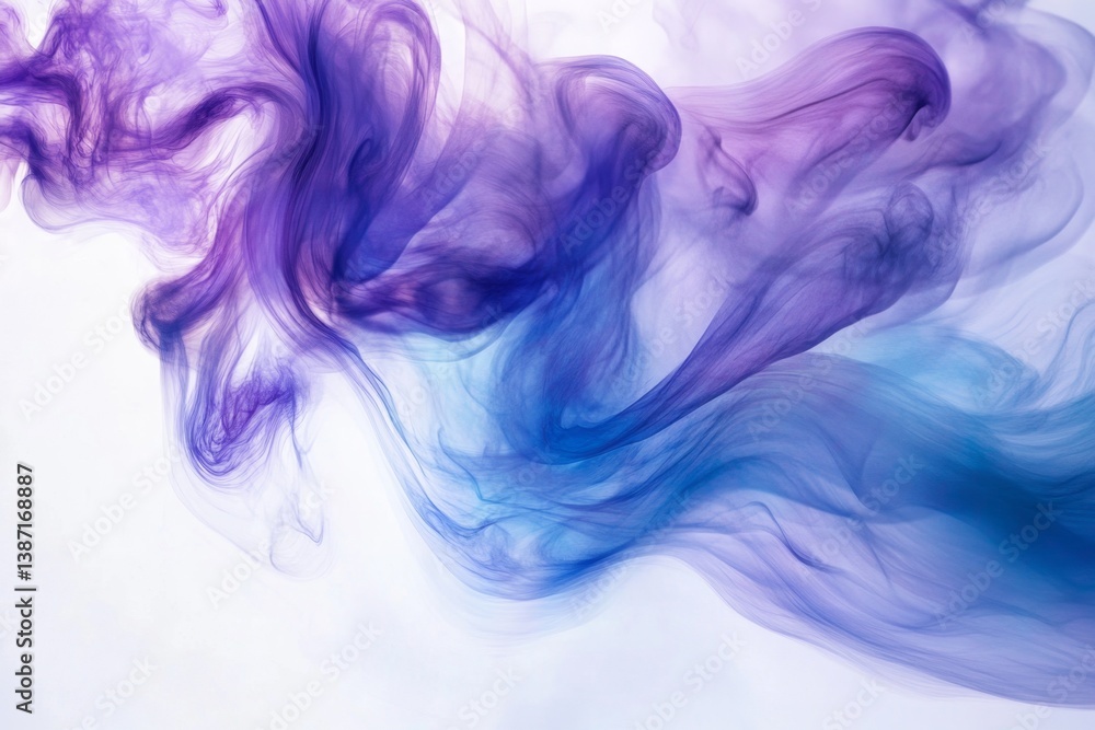 Abstract smoke swirls in vibrant purple and blue hues Abstract smoke swirls in vibrant purple and blue hues