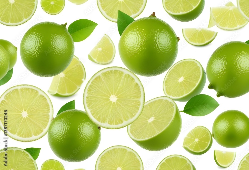 lime citrus fruit isolated on white background lime citrus fruit isolated on white background