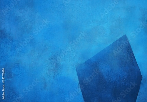 Serene Blue Abstract Art Composition with Geometric Shapes Evoking Calmness and Tranquility
