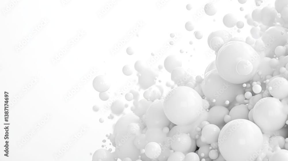 Abstract white sphere cluster