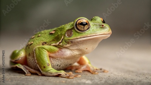 African Tree Toad on studio background
