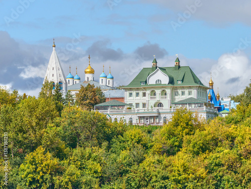 Summer view of the city center of Cheboksary.