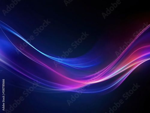 Mesmerizing Colorful Waves Flowing Gracefully in a Dark Background with Ethereal Glow
