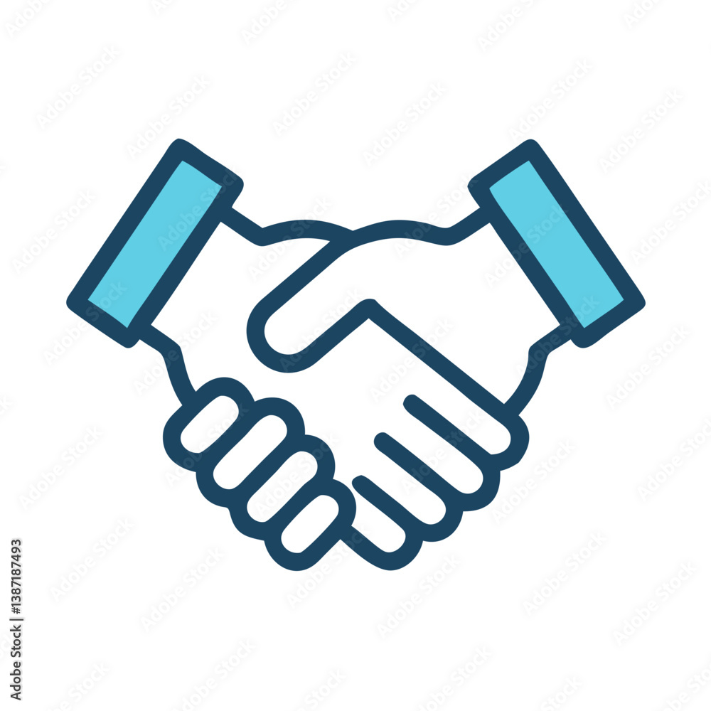 Handshake Representing Partnership or Agreement Icon Design Handshake Representing Partnership or Agreement Icon Design