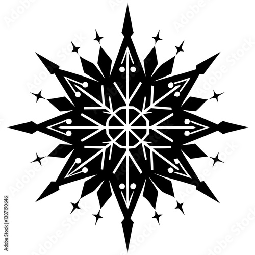 SnowflakeMagic Vector | Printable Snowflake Graphic Design
