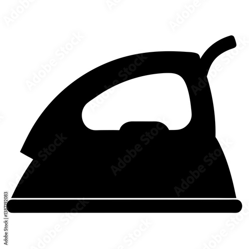 Iron silhouette isolated on white background