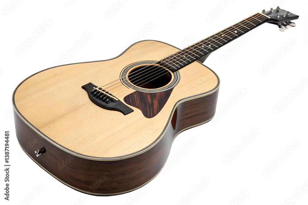Fototapeta premium acoustic guitar isolated on white