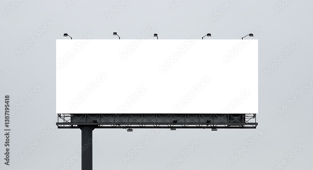 Obraz premium Blank Billboard: Vast Canvas, Awaiting Your Message AI Generated