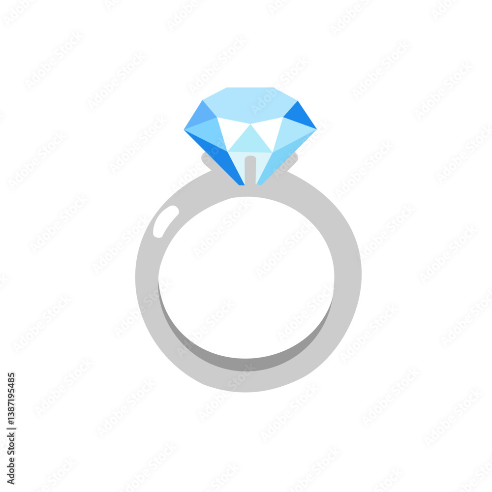 Illustration of ring with a large diamond on a pink background. Vector illustration. Illustration of ring with a large diamond on a pink background. Vector illustration.