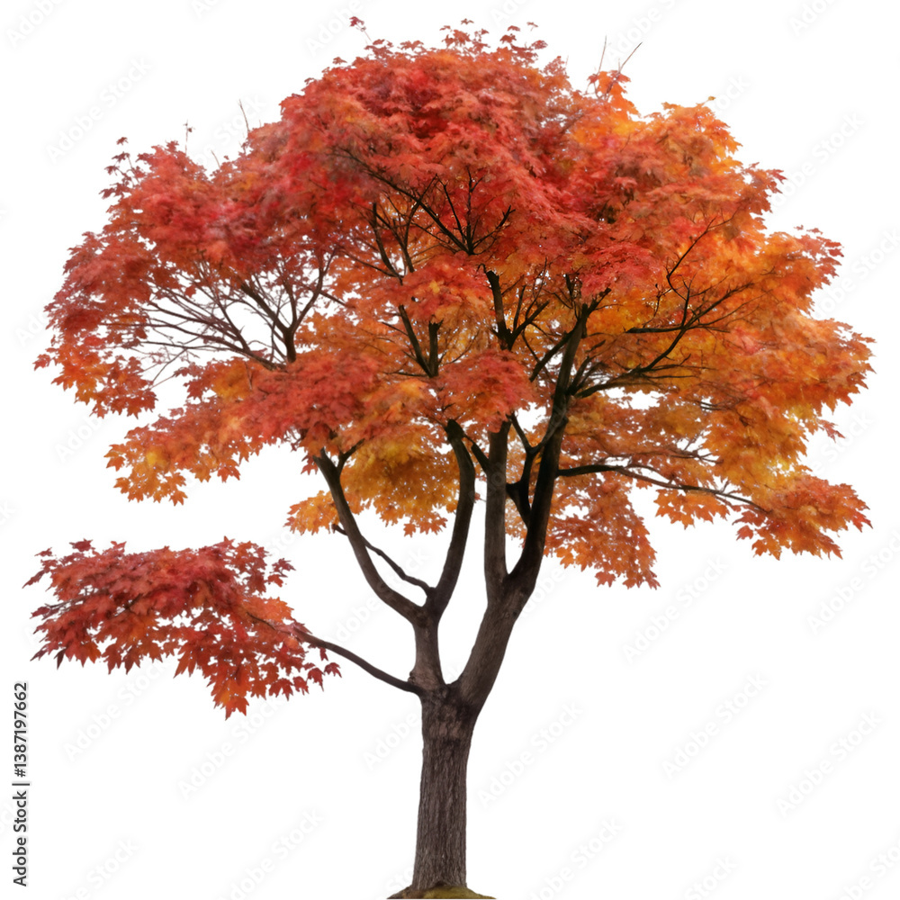 Naklejka premium Maple tree isolated on transparent background