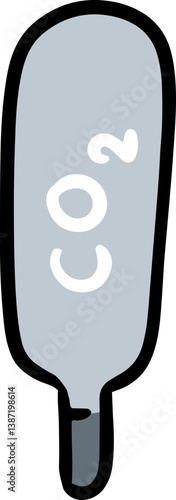 Illustration of carbon dioxide cylinder
