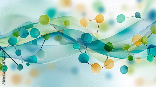 Abstract gradient background with molecular structures, perfect for medical, science, and technology themes. A modern and luxurious design ideal for hospitals, healthcare, and business presentations.