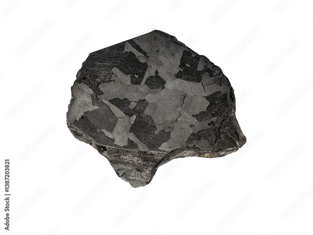 Fototapeta premium Octahedrite is a crystallised extraterrestrial iron meteorite