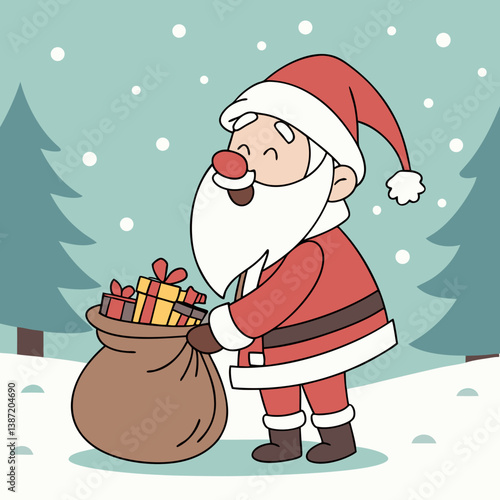 santa claus with gifts