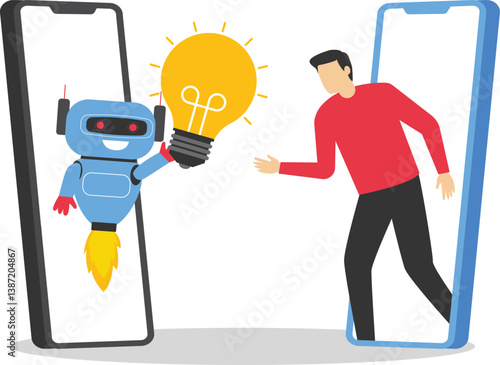 AI artificial intelligence technology to think and advice new idea

