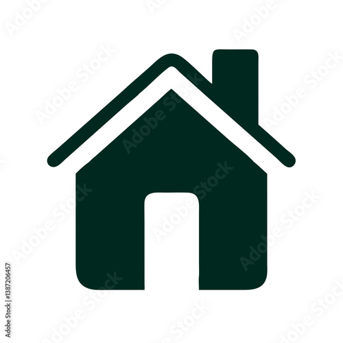 House Icon Representing Home or Headquarters Icon Design