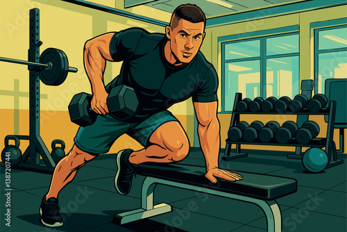 Personal Trainers Demonstrating Proper Strength Training Techniques in Gym
