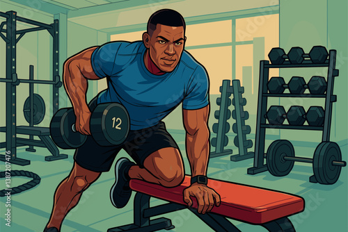 Personal Trainers Demonstrating Proper Strength Training Techniques in Gym