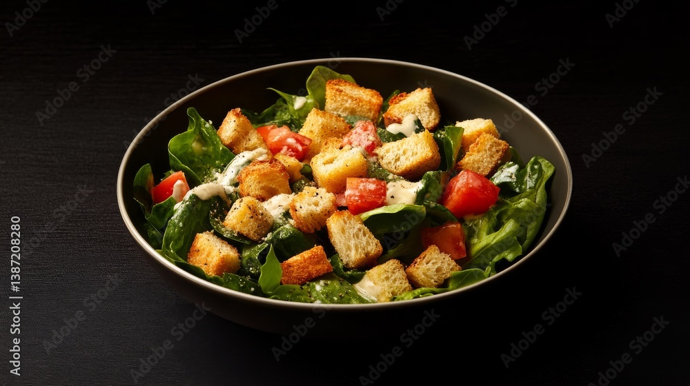 A classic Caesar salad with croutons and parmesan. Featuring freshness and flavor A classic Caesar salad with croutons and parmesan. Featuring freshness and flavor