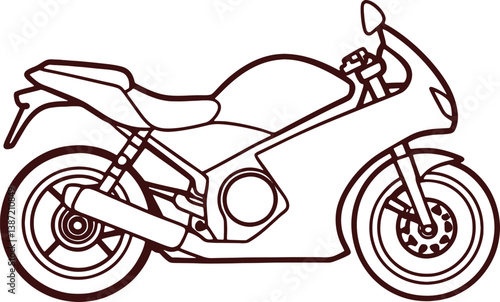 Vector illustration of various motorcycles and bicycles for transportation and sport