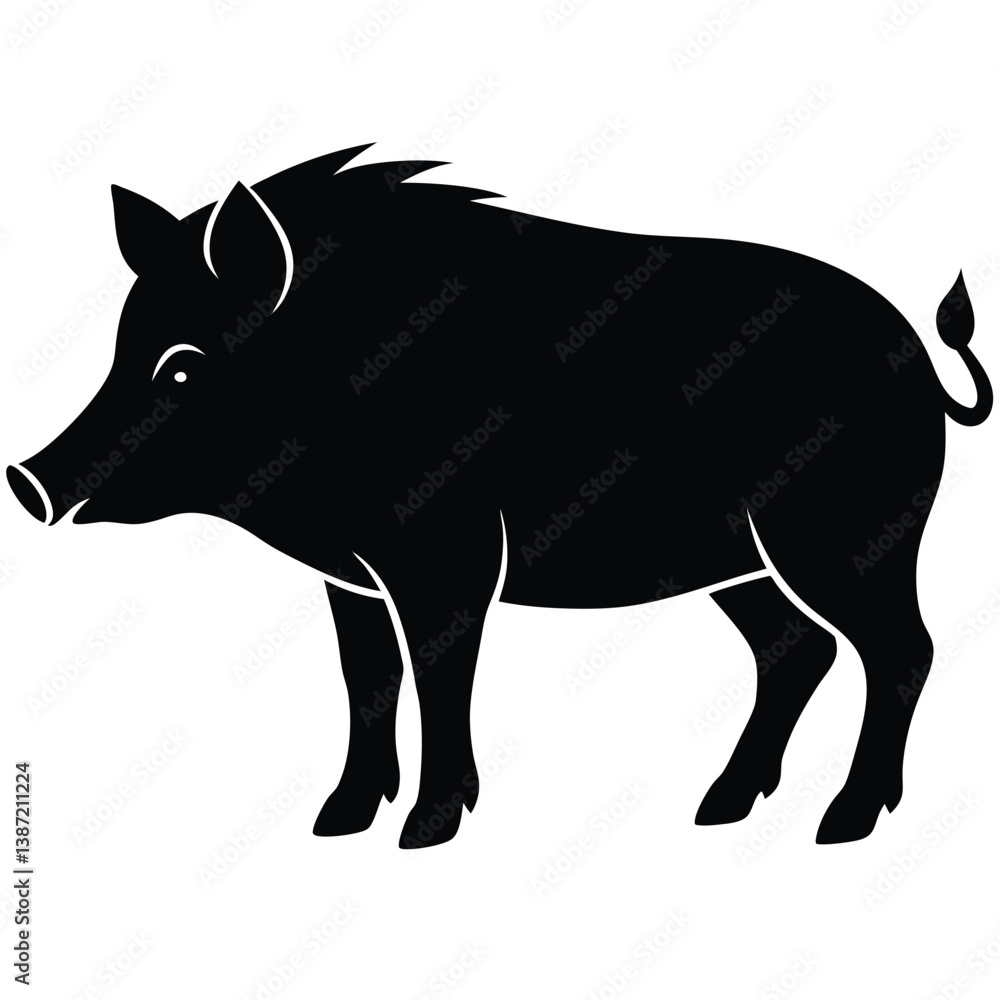 Pig vector silhouette Single collection Pig vector silhouette Single collection