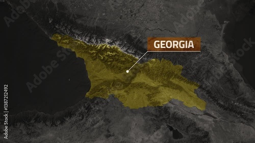 Georgia VOX Style Map Animation in 4K UHD Highlighting Caucasus and Cultural Heritage