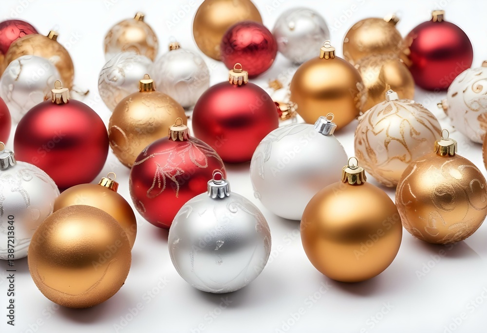 christmas balls isolated on white background christmas balls isolated on white background