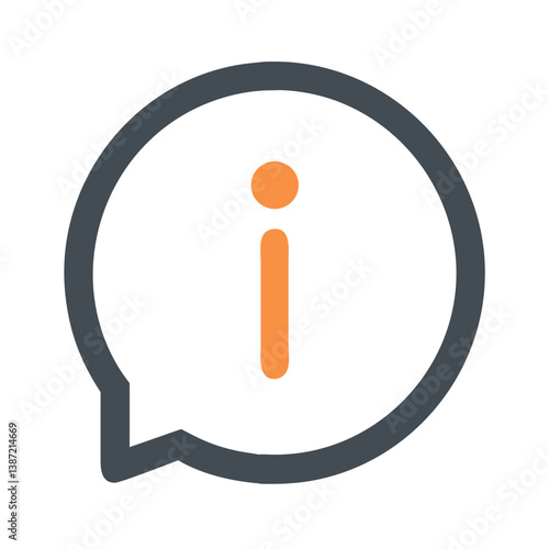 Info Bubble Representing Information or Help Icon Design

