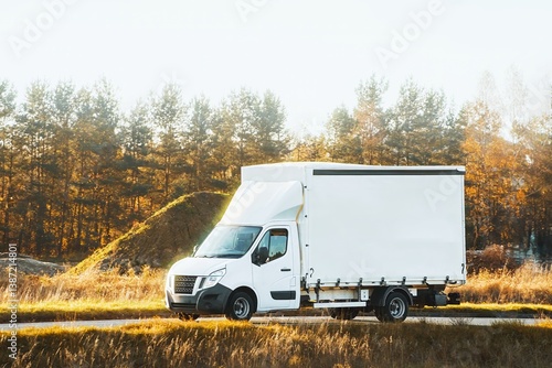 Transportation truck on clear day