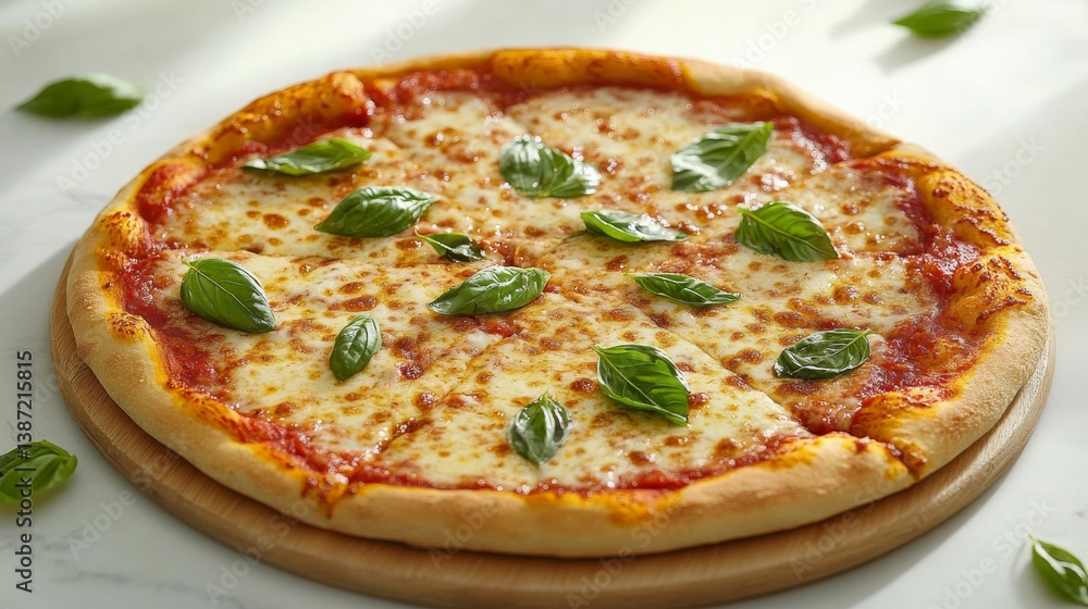 A classic margherita pizza with fresh basil and mozzarella. Featuring simplicity and flavor A classic margherita pizza with fresh basil and mozzarella. Featuring simplicity and flavor