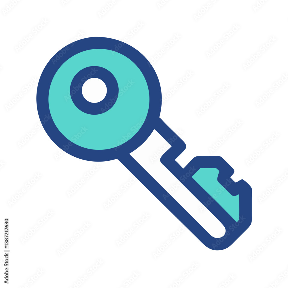 Key Icon Representing Access or Credentials Icon Design Key Icon Representing Access or Credentials Icon Design