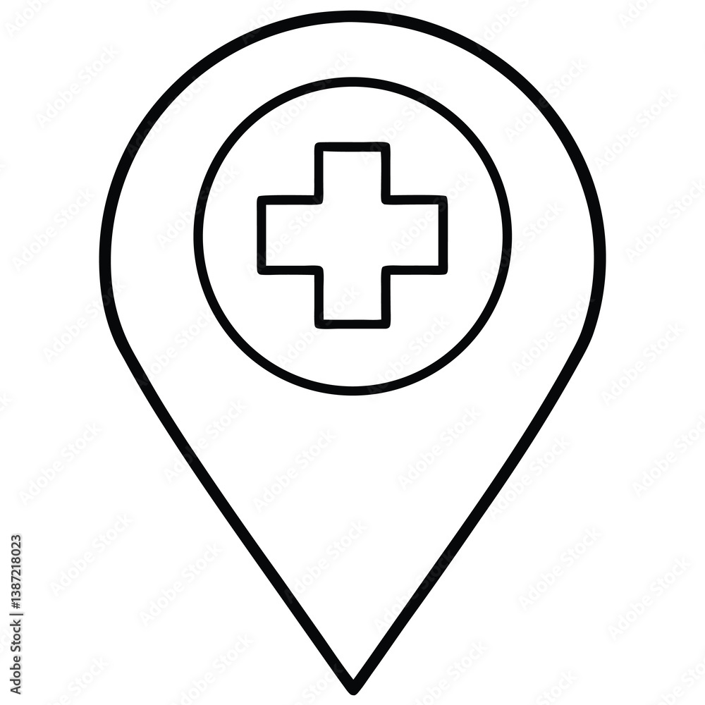 Obraz premium location icon on a white background