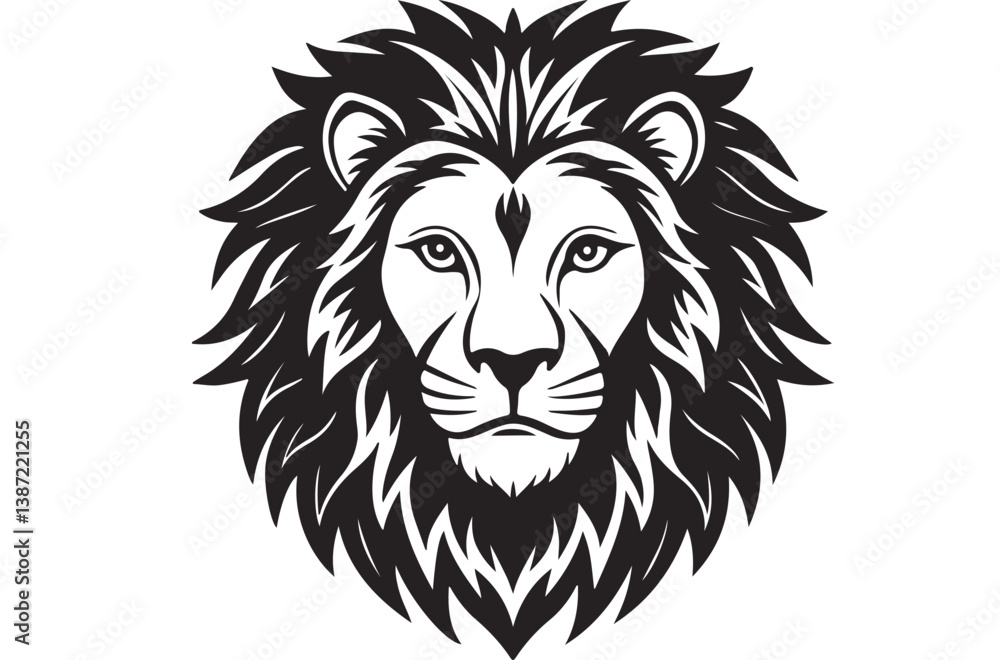Obraz premium Lion Head Vector Mascot Illustration