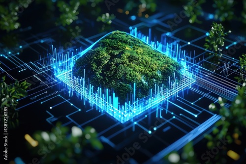AI and robotics for environmental monitoring, climate impact analysis.